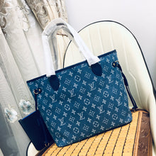 Load image into Gallery viewer, LV Denim Monogram Neverfull