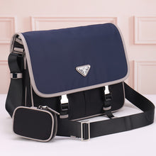 Load image into Gallery viewer, Re-Nylon and Saffiano large strapped shoulder bag