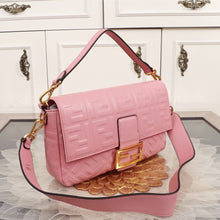 Load image into Gallery viewer, FF Large Nappa Leather Baguette