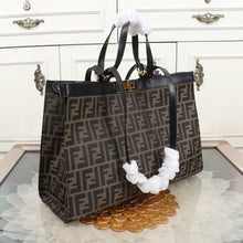 Load image into Gallery viewer, F Canvas Peekaboo X-Tote