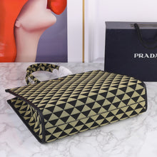 Load image into Gallery viewer, P Symbole embroidered jacquard fabric large tote bag