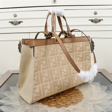 Load image into Gallery viewer, F Canvas Peekaboo X-Tote