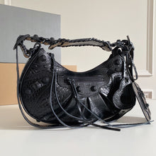Load image into Gallery viewer, BB Le Cagole Small Crocodile Embossed Shoulder Bag