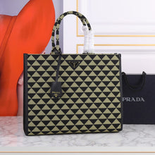 Load image into Gallery viewer, P Symbole embroidered jacquard fabric large tote bag