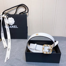 Load image into Gallery viewer, CC Plain Calfskin, Metal Monogram & Gold Plated Belt - Müllner´s