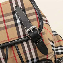 Load image into Gallery viewer, BB Beige Large Check Rucksack Backpack - Müllner´s