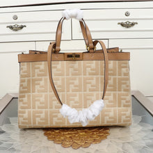 Load image into Gallery viewer, F Canvas Peekaboo X-Tote