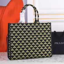 Load image into Gallery viewer, P Symbole embroidered jacquard fabric large tote bag