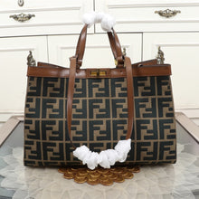 Load image into Gallery viewer, F Canvas Peekaboo X-Tote