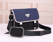 Load image into Gallery viewer, Re-Nylon and Saffiano small strapped shoulder bag