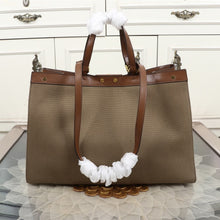 Load image into Gallery viewer, F Canvas Peekaboo X-Tote