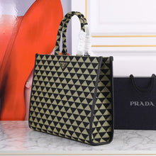 Load image into Gallery viewer, P Symbole embroidered jacquard fabric large tote bag