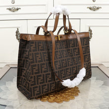 Load image into Gallery viewer, F Canvas Peekaboo X-Tote