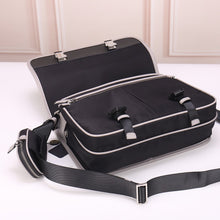 Load image into Gallery viewer, Re-Nylon and Saffiano large strapped shoulder bag