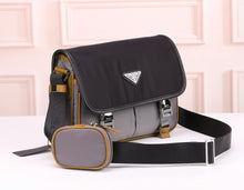 Load image into Gallery viewer, Re-Nylon and Saffiano small strapped shoulder bag
