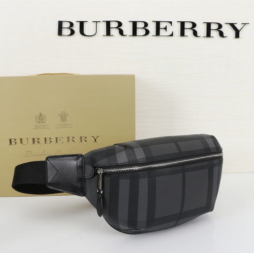 BB Medium London Check and Leather Bum Bag - Müllner´s