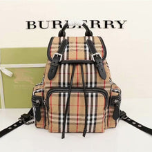 Load image into Gallery viewer, BB Beige Large Check Rucksack Backpack - Müllner´s
