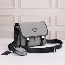 Load image into Gallery viewer, Re-Nylon and Saffiano small strapped shoulder bag
