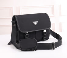 Load image into Gallery viewer, Re-Nylon and Saffiano small strapped shoulder bag
