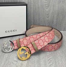 Load image into Gallery viewer, GG Classic Buckle in Monogram Leather Red - Müllner´s
