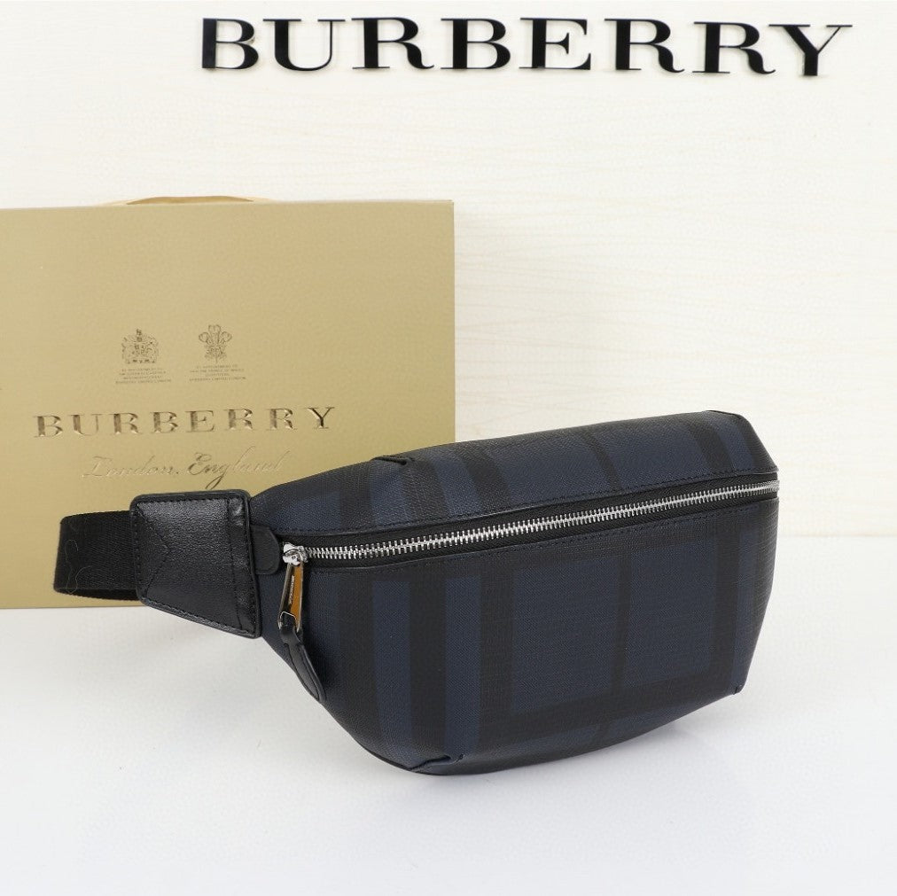 BB Medium London Check and Leather Bum Bag - Müllner´s