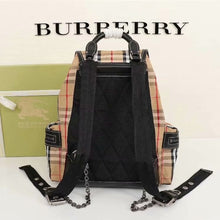 Load image into Gallery viewer, BB Beige Large Check Rucksack Backpack - Müllner´s
