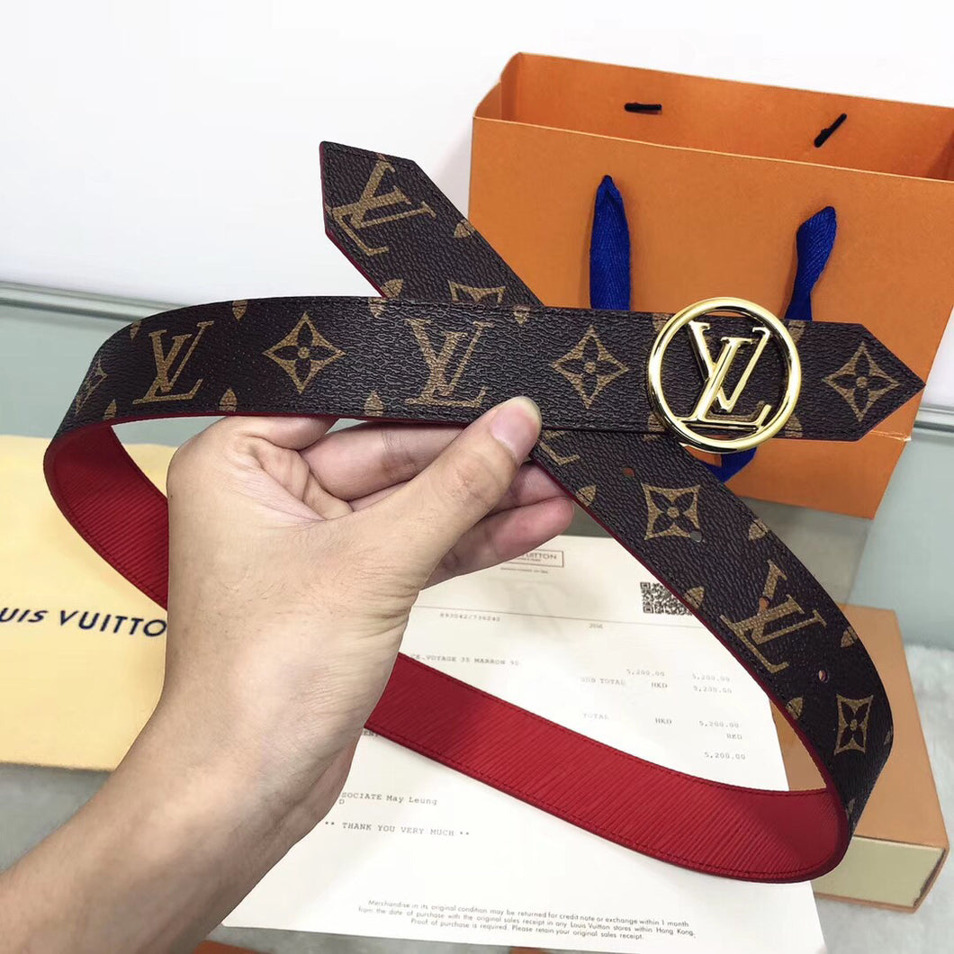 LV Circle Buckle Reversable Black & Red - Müllner´s