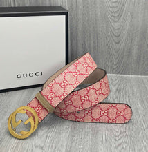 Load image into Gallery viewer, GG Classic Buckle in Monogram Leather Red - Müllner´s
