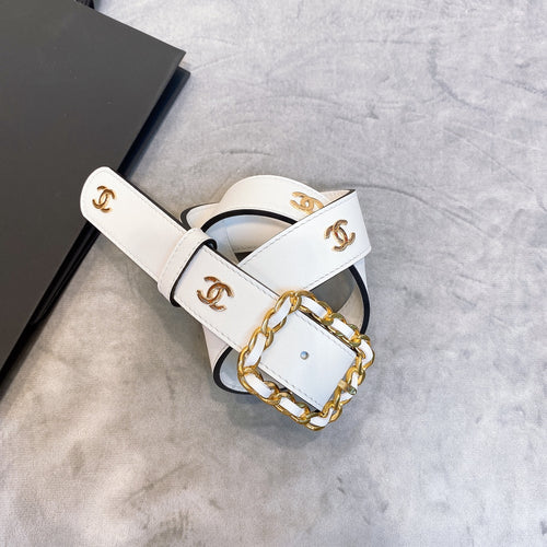 CC Plain Calfskin, Metal Monogram & Gold Plated Belt - Müllner´s