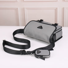 Load image into Gallery viewer, Re-Nylon and Saffiano small strapped shoulder bag
